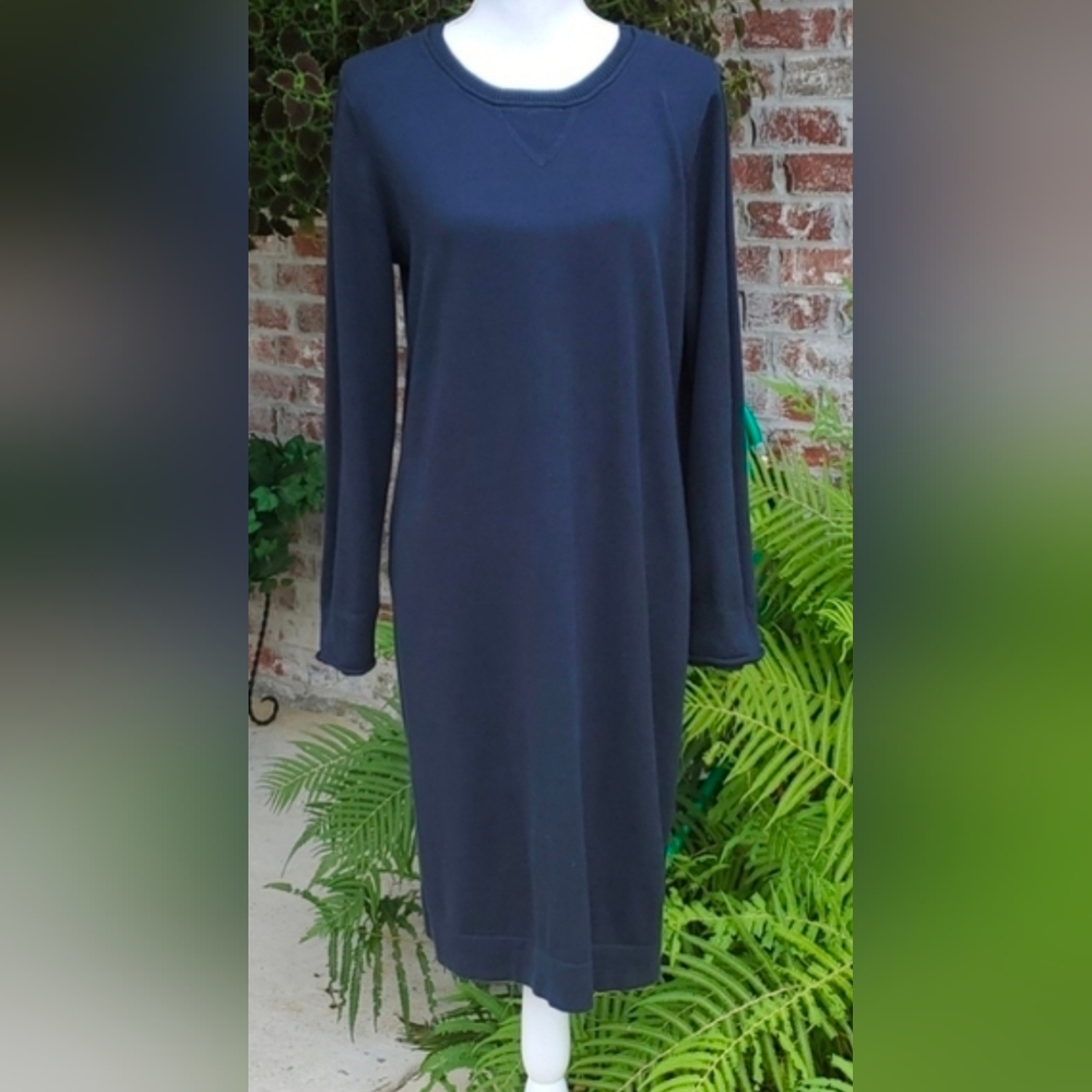 J.Jill Navy Sweater Knit Dress